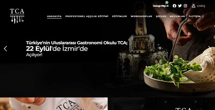 مدرک TCA (Turkish Culinary Academy) ترکیه