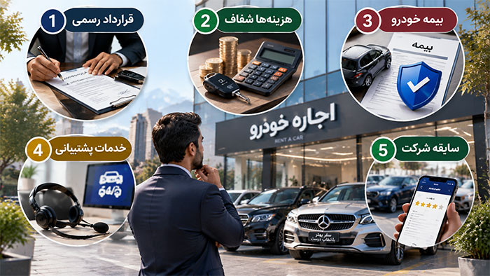 انتخاب شرکت معتبر اجاره خودرو