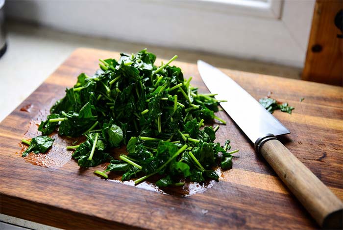 آماده‌سازی اسفناج