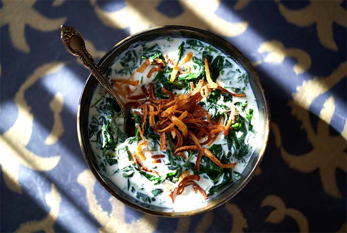 بورانی ماست و اسفناج